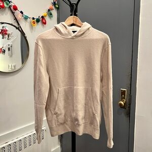 Women's Banana Republic 100% Cashmere Cream Hoodie Sweater